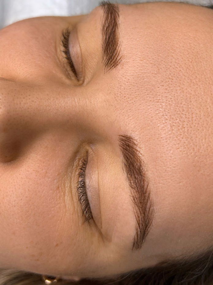Permanent eyebrow result at Calypso Beauty, Bellevue / Kirkland