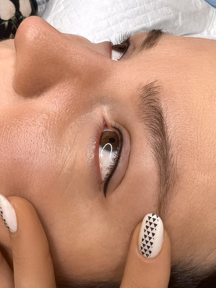 Permanent eyeliner result at Calypso Beauty, Bellevue / Kirkland