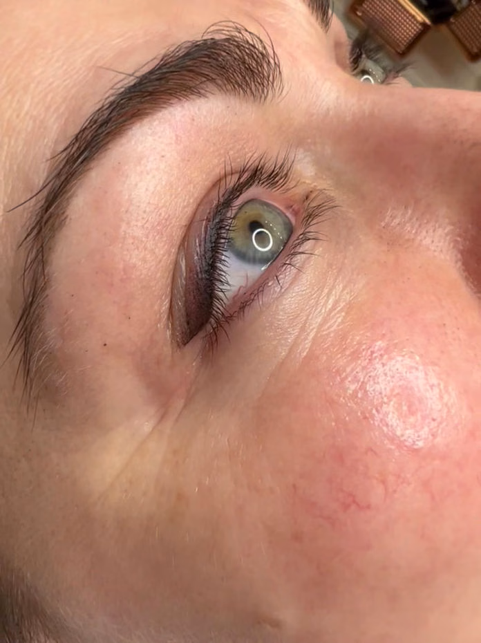 Permanent eyeliner result at Calypso Beauty, Bellevue / Kirkland