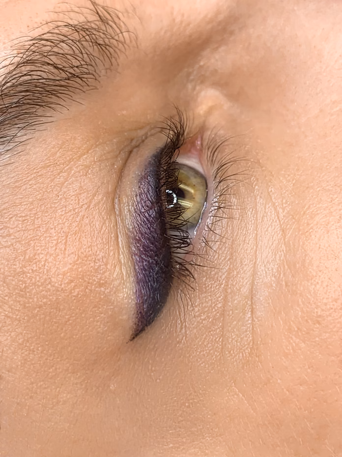Permanent eyeliner result at Calypso Beauty, Bellevue / Kirkland