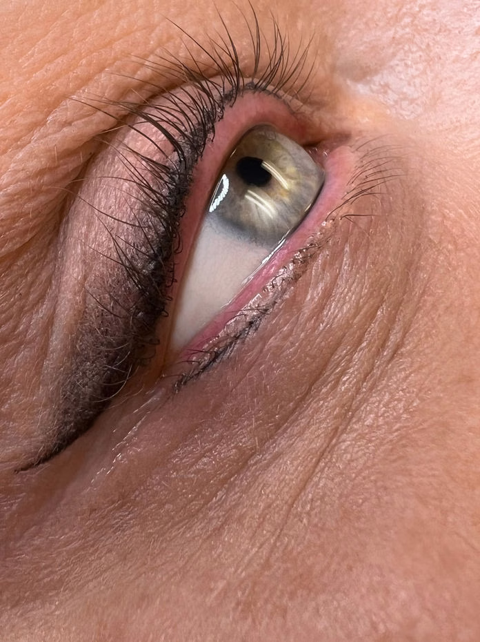 Foxy permanent eyeliner with a light touch on the lower lash line at Calypso Beauty, Bellevue / Kirkland