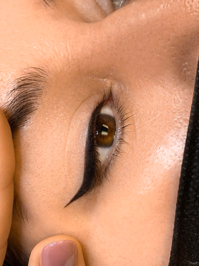 Permanent eyeliner result at Calypso Beauty, Bellevue / Kirkland
