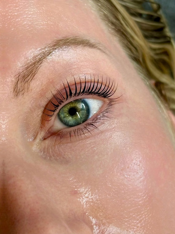 Lash lift result at Calypso Beauty, Bellevue / Kirkland