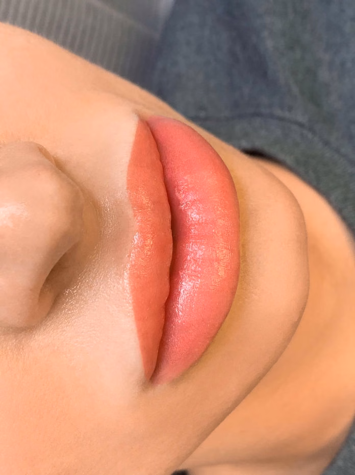 Lip blush result at Calypso Beauty, Bellevue / Kirkland
