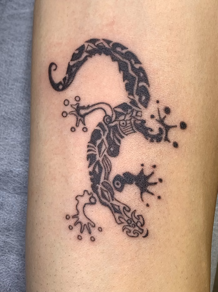 Fine-line tattoo result at Calypso Beauty, Bellevue / Kirkland